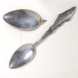 Juneau Alaska Souvenir Sterling Salmon fish spoon